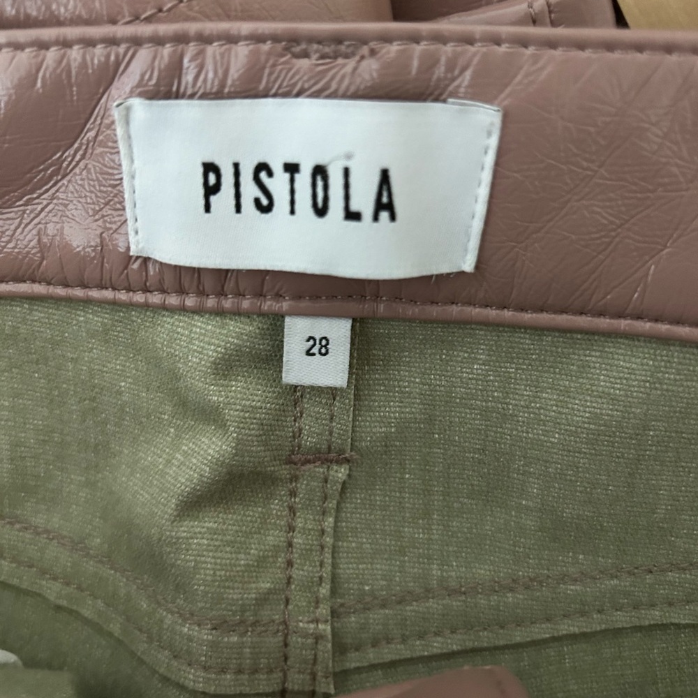 NWT PISTOLA Cassie Super High Rise Straight Leg Faux Leather Pants 25,28,30,31 - Picture 7 of 16